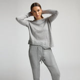 Reagan Leather Jogger - Earl Grey