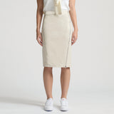 Scarlett Leather Skirt - Milk