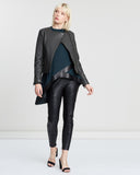 Fulton Leather Jacket - Slate