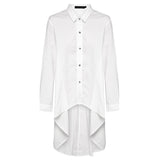 Abey Long Line Shirt - White