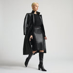 Scarlett Leather Skirt - Jet Black