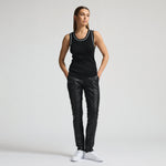 Fergie Leather Jogger Pant - Jet Black