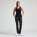 Fergie Leather Jogger Pant - Jet Black