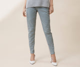 Frankie Leather Jogger Pant - Cloud