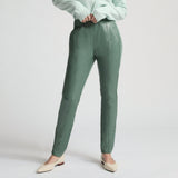 Fergie Leather Jogger Pant - Sage