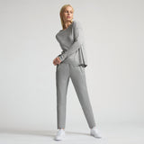 Frankie Leather Jogger Pant - Earl Grey