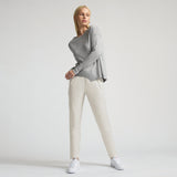 Frankie Leather Jogger Pant - Milk