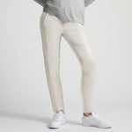 Frankie Leather Jogger Pant - Milk