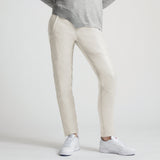 Frankie Leather Jogger Pant - Milk