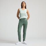Frankie Leather Jogger Pant - Sage