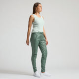 Frankie Leather Jogger Pant - Sage