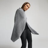 Molly Ribbed Knit Wrap - Monochrome