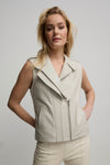 Elinor Leather Vest - Mink