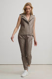 Elinor Leather Vest - Chinchilla