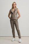Elinor Leather Vest - Chinchilla