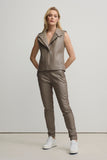 Elinor Leather Vest - Chinchilla