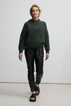 Frankie Leather Jogger Pant - Jet Black