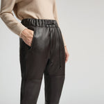 Reagan Leather Jogger - Espresso