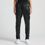 Reagan Leather Jogger - Jet Black
