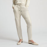 Reagan Leather Jogger - Milk