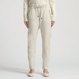 Reagan Leather Jogger - Milk