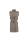 Eloise Three Quarter Vest - Chinchilla