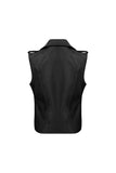 Elinor Leather Vest - Jet Black
