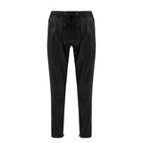 Reagan Leather Jogger - Jet Black
