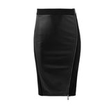 Scarlett Leather Skirt - Jet Black