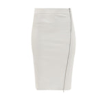 Scarlett Leather Skirt - Milk
