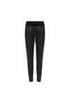 Frankie Leather Jogger Pant - Jet Black