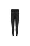 Frankie Leather Jogger Pant - Jet Black