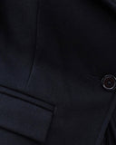 Givenka Wool & Leather Blazer - Jet Black