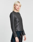 Fulton Leather Jacket - Slate