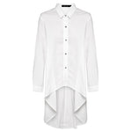 Abey Long Line Shirt - White