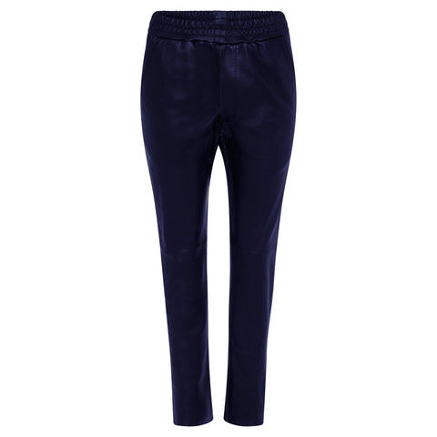 Dianne Leather Pant - French Navy