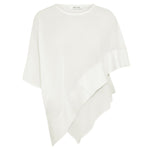 Evie Silk and Leather Top - Chalk White