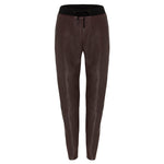 Frankie Leather Jogger Pant - Mulberry