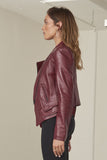 Maddox Italian lambskin leather Jacket, side view