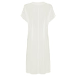 Victoria Silk Dress - Chalk White